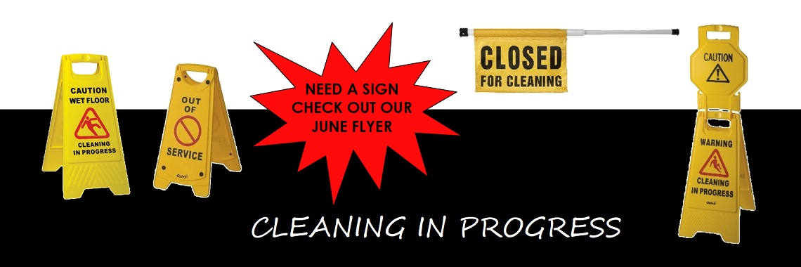 cleaning in progress signs